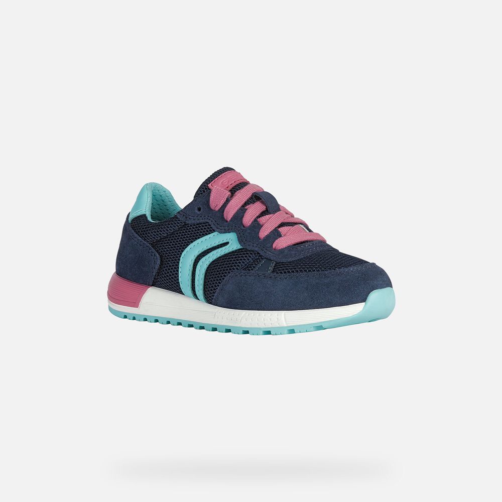 Tenis Geox Menina Azul Marinho/Rosa - Alben - VARGY8159